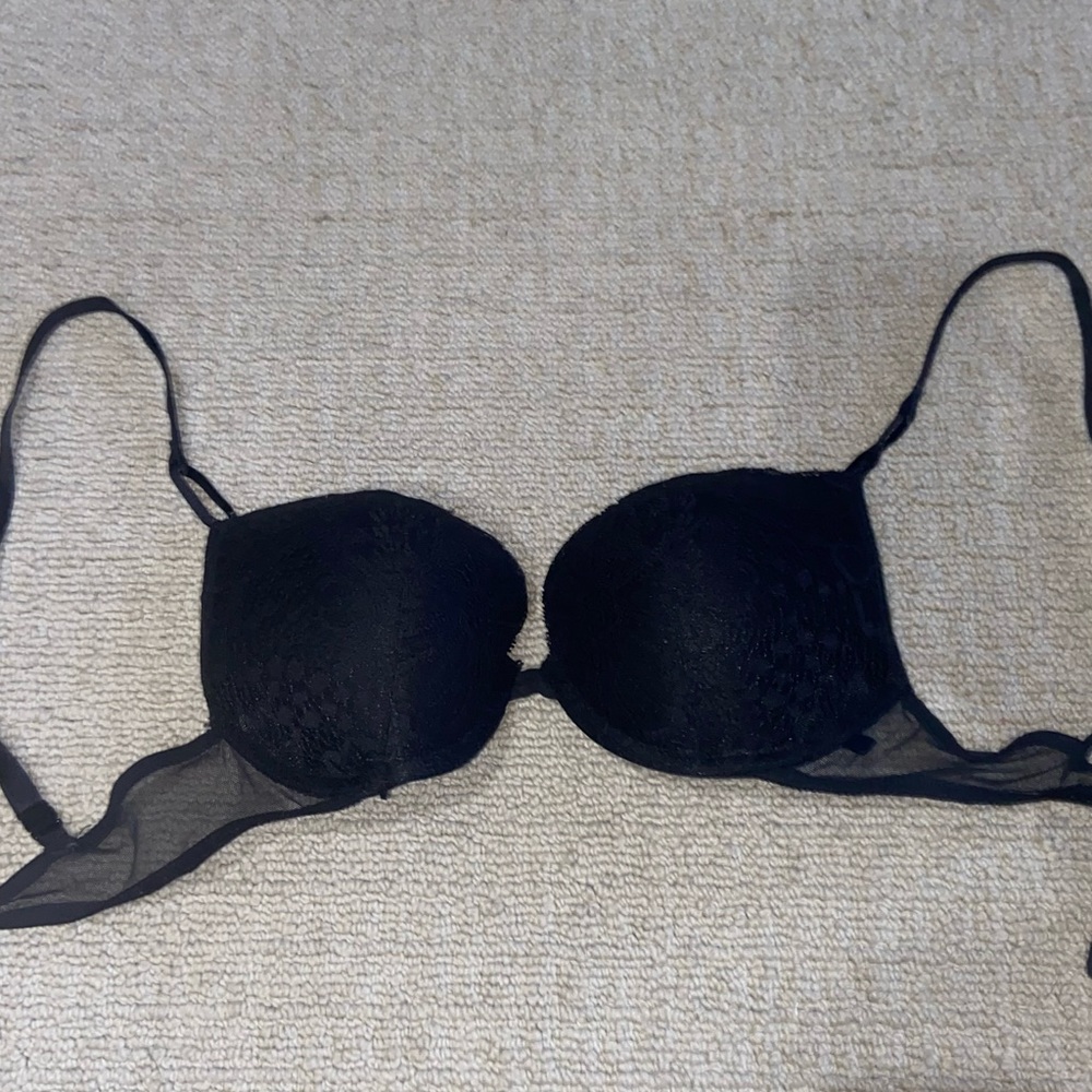Victoria Secret Push Up Black Lace Bra